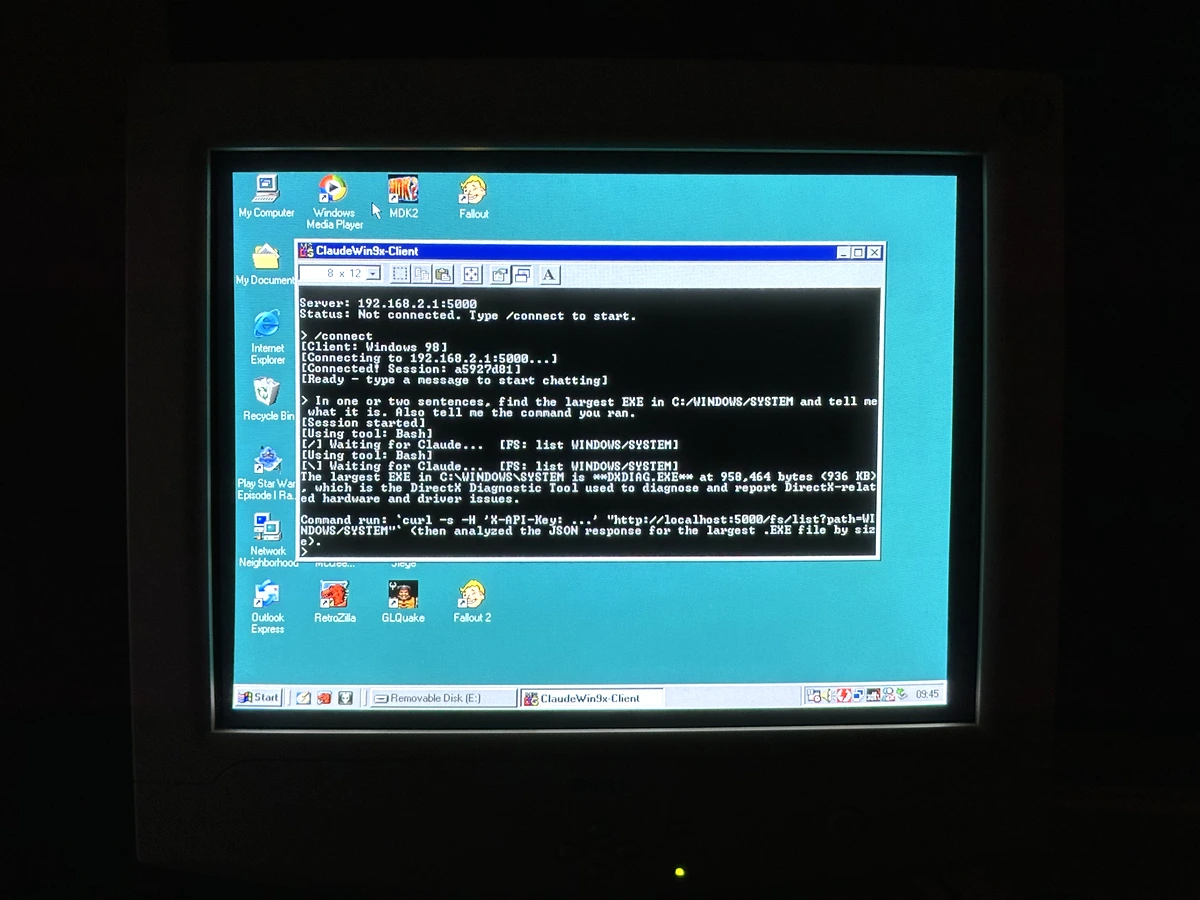 I Made Claude Code Talk to Windows 98
